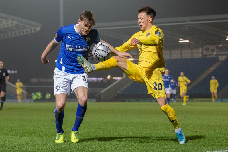 A very good debut from Kerr who was announced as a Spireites player earlier in the day. He slotted into Will Evans' position at right centre-back comfortably. A couple of crunching tackles in the first half would have drawn applause had fans been at the Technique. He was strong in the air and played the ball out from the back.