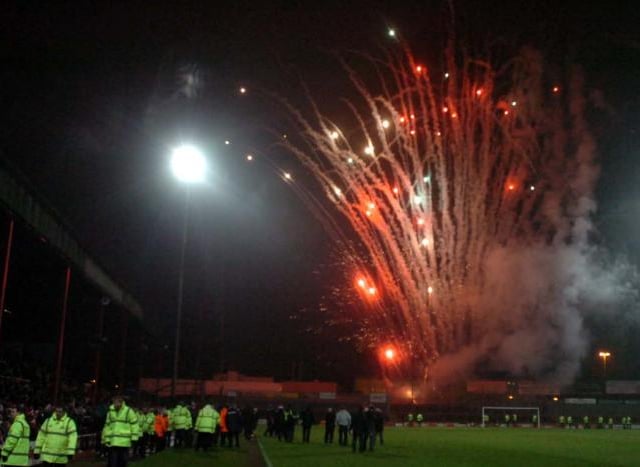 A firework display at Belle Vue in 2006.