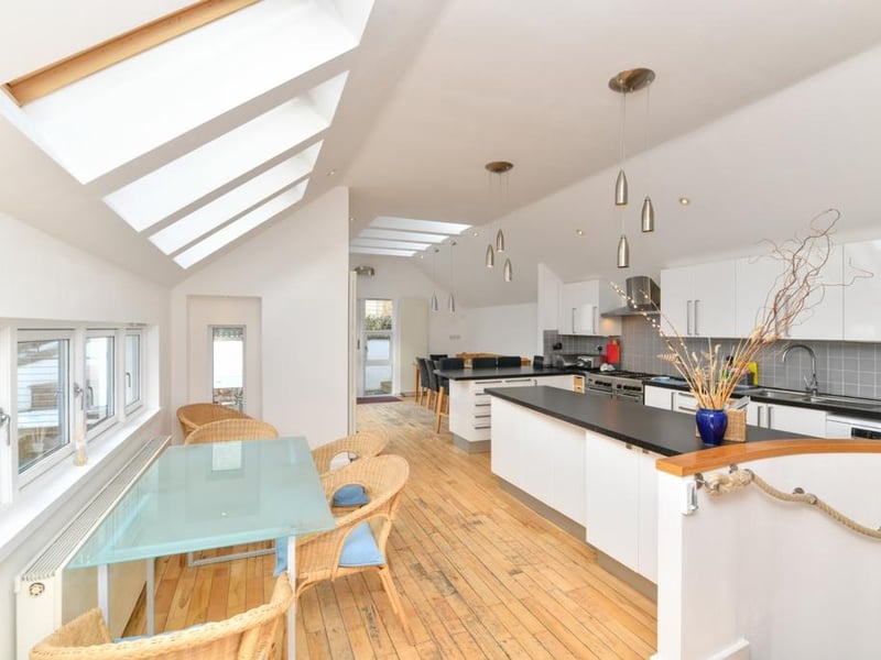 Kitchen and dining room.