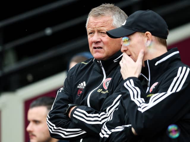 Sheffield United manager Chris Wilder and assistant Alan Knill: James Wilson/Sportimage