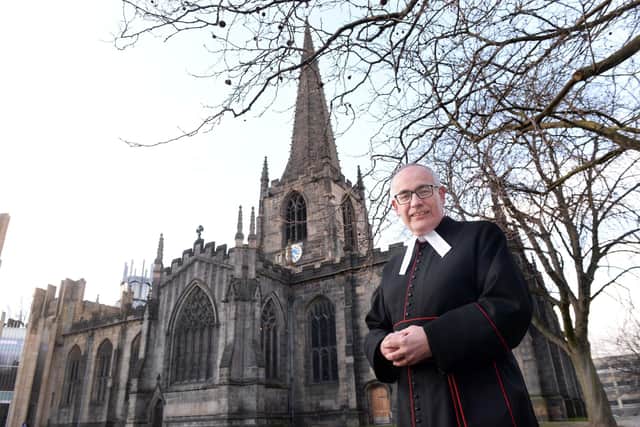 Sheffield Cathedral. Pictured is Reverend Canon,Vice Dean, Keith Farrow. Pic Steve Ellis