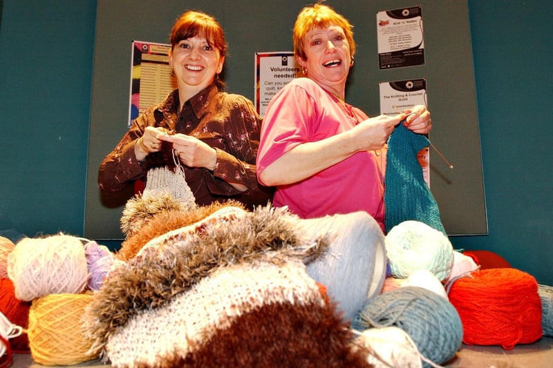 Jackie Iley and Judy Sunley were pictured as they launched the Knit and Natter group at Sunderland Museum and Winter Gardens 16 years ago.