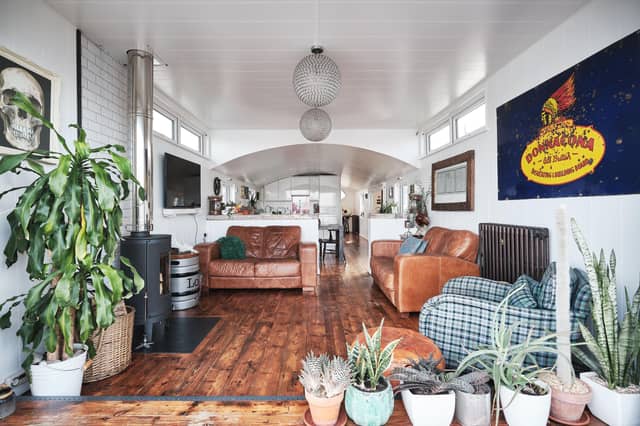 The home is 1250 sq ft and Aucoot say it 'would rival any traditional house'