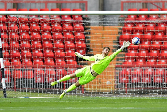 This fingertip save from Lee Burge was one of a number of fine stops from the Sunderland number one.