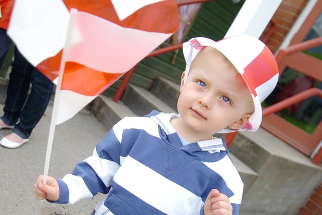Staff and children at Buttons day nursery in Edlington had fun celebrating St George's Day with fancy dress and fun and games. Pictured is Luke Watson, two