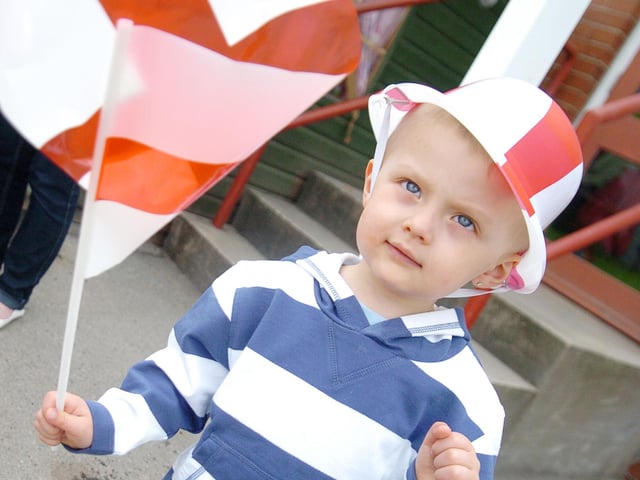 Staff and children at Buttons day nursery in Edlington had fun celebrating St George's Day with fancy dress and fun and games. Pictured is Luke Watson, two