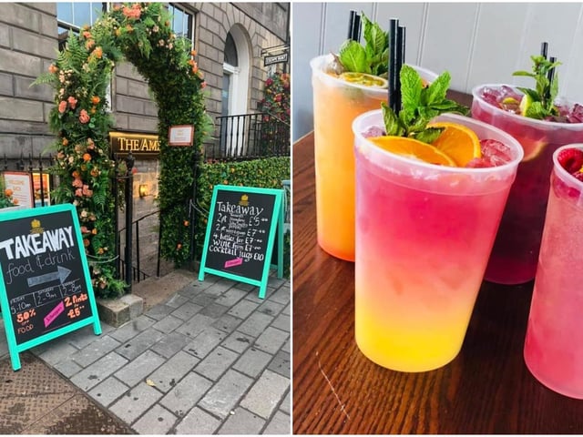 The Amber Rose in Castle Street is doing takeaway every weekend: Friday 12pm until 6pm, Saturday 12pm until 8pm and Sunday 12pm until 6pm. The pub has two pint containers of all draught products starting at £5 for 2 pints of Tennents, £10 takeaway cocktail jugs and munchie boxes from the kitchen including wings, chips, haggis balls and mozzarella sticks for £8.