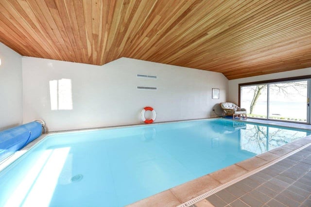 The property has an indoor, heated swimming pool.