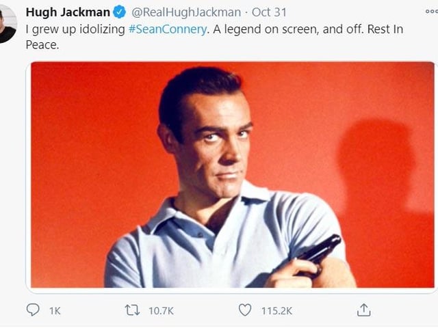 Australian actor Hugh Jackman also paid tribute