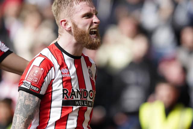 Oliver McBurnie of Sheffield United is hugely impressed by the young midfielders: Andrew Yates / Sportimage