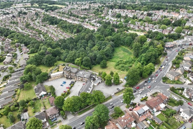 Aerial view of this historic property on Ecclesall Road and Carter Knowle Road. The popular Prince of Wales pub is a stone's throw away, as is All Saints Church.
Knight Frank is the sales agent.