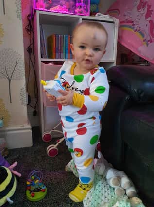 Sophie Foster shared a photo of her 18-month-old baby daughter Ava Jane Green with the caption 'my own little pudsey'.