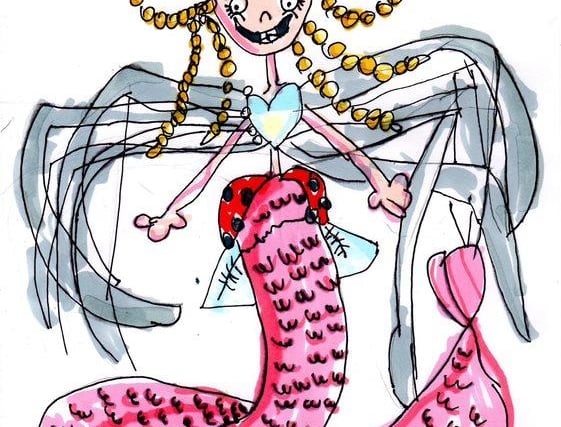 Mermaids are a popular topic at the moment for the budding Forest Town autistic artist Chloe Daykin, according to her mum Kerry Wright. Kerry likens Chloe's line drawing style to that of Quentin Blake who illustrated the Roald Dahl children's books and which she would read to Chloe at bedtime.