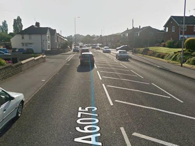 The A6075 which runs through Mansfield, Edwinstowe and Ollerton is 4th with 79 accidents recorded.