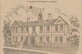 An illustration of the Ecclesall Bierlow workhouse from the Sheffield Telegraph
