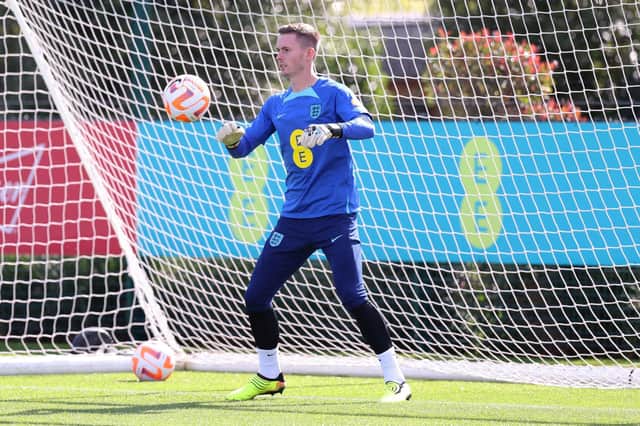 Dean Henderson of England in action during a training session (Alex Morton/Getty Images)