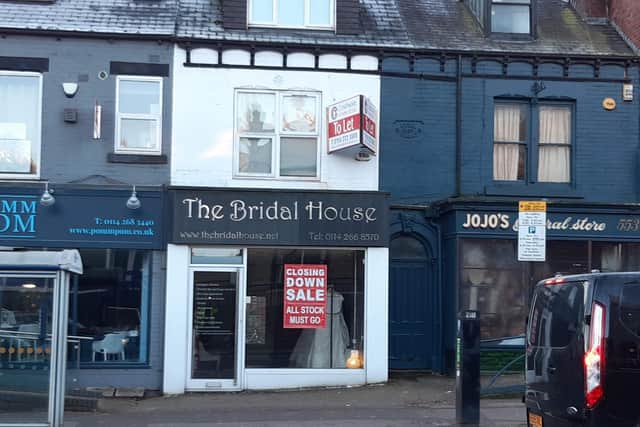 The Bridal House at 551 Ecclesall Road is advertising a closing down sale after ‘making thousands of dreams come true’.