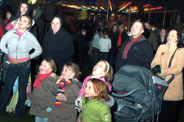 2008: the crowd look on in amazement at the firework display at Ashfield District Council’s Bonfire Night, held at Titchfield Park in Hucknall.