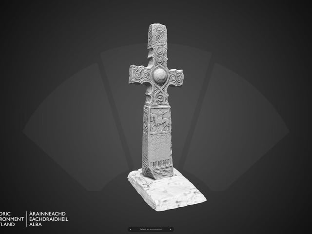 Dating from around 800AD,  this free standing cross is a rare survival from the Pictish era. Now kept at St Serf's Church at Dunning in Perthshire, it features religious, martial and animal carvings and also includes a Latin reference to early 9th century Pictish King Caustantín.