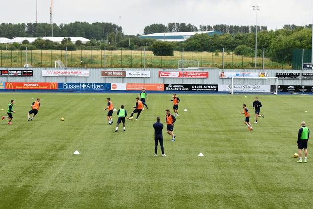 24-08-2020. Picture Michael Gillen. Falkirk FC back for first-day pre-season training for SPFL League One season 2020 - 2021.