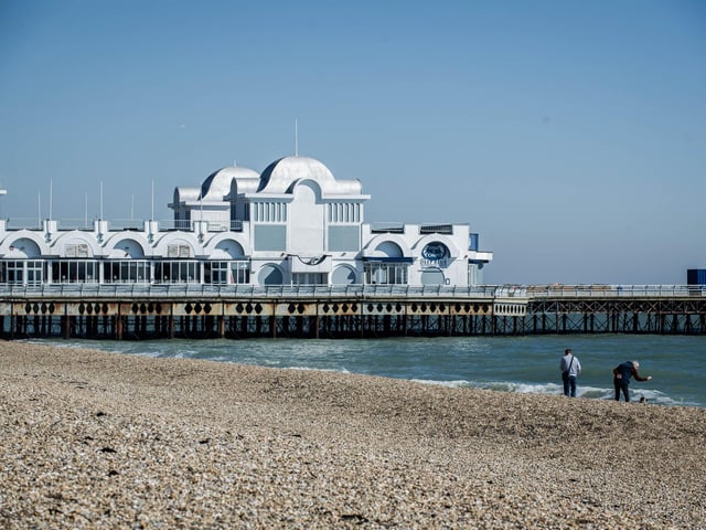 Southsea seafront was eerily quiet as lockdown began, much different from a few days earlier.