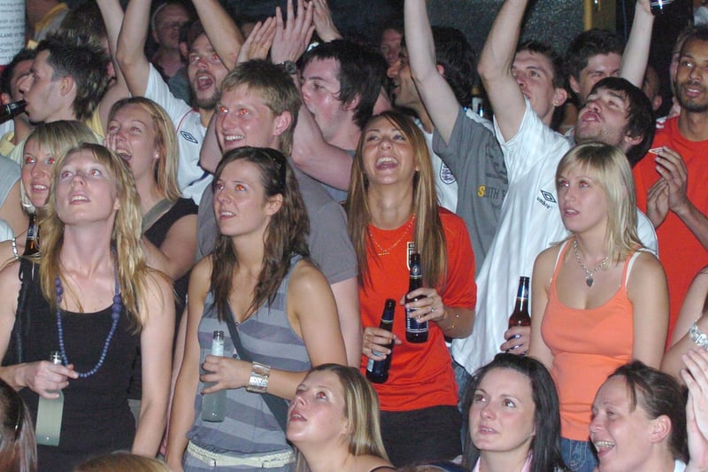 England fans at Gatecrasher for the opening England game with Paraguay in June 2006