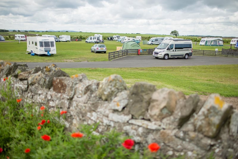 Campers pitched at Beadnell Bay campsite are rewarded with stunning sea views over the dramatic Northumberland coast in one direction and the distant Cheviot Hills in the other. Prices from £7.35.