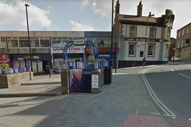 Peel Street, Barnsley, where a man was seen brandishing a crossbow and threatening members of the public (pic: Google)