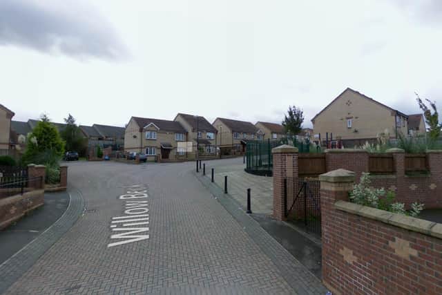 Willow Beck in Eastwood, Rotherham, where a shot was fired at the upstairs window of a home in which a mother and her teenage daughter were sleeping (pic: Google)