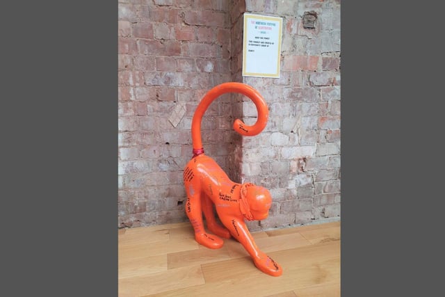 The monkey on display at The BIS centre in Whitby Street in support of the art project.