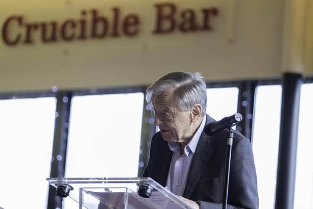 Lord Alf Dubs at the Universal Declaration of Human Rights 70th anniversary at the Crucible in Sheffield
