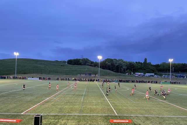 Sheffield Eagles made their official return to the city against Widnes Vikings on Monday.