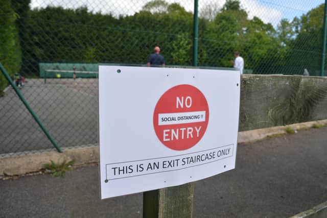 New signs show the new rules.