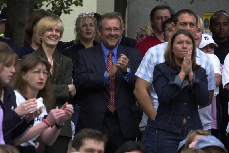 Sheffield MP and Sports Minister Richard Caborn was one of the faces in the crowd in Tudor Square, Sheffield, watching the England game against Brazil in June 2002