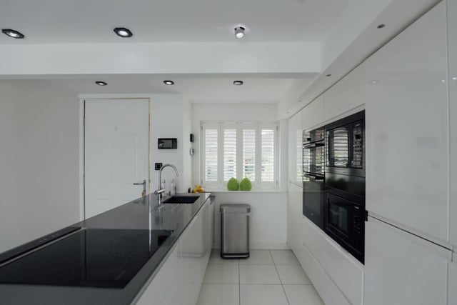 The kitchen oozes modern style. Integrated appliances are a given and, adding to its appeal are granite work surfaces, soft LED lighting and underfloor heating.