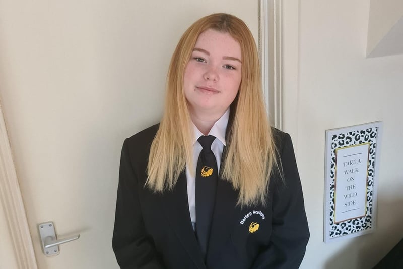 Amy Dent ready for the new term.