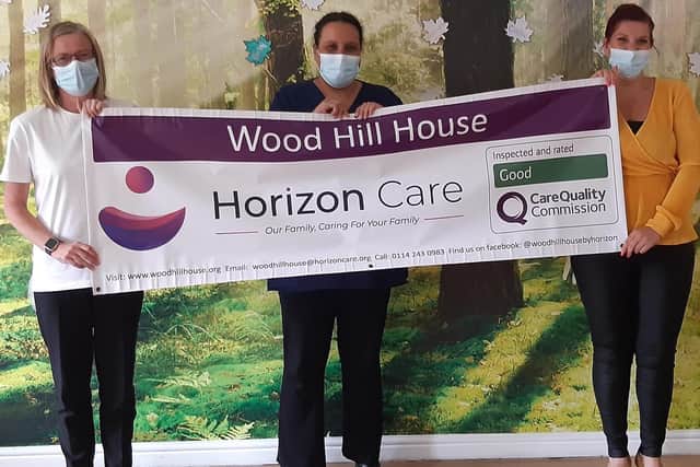 Staff at Wood Hill House in Sheffield celebrate getting a 'good' rating from the Care Quality Commission