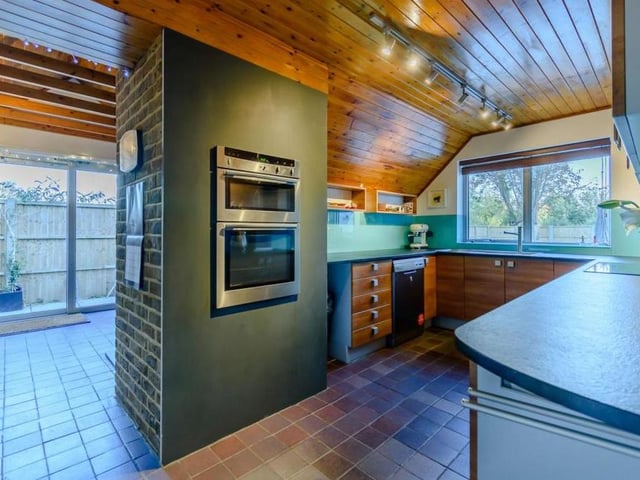 The slick and clean-cut kitchen underlines how much thought has gone in to the design of the striking Scandinavian-style home. It's not a property you could get bored of!