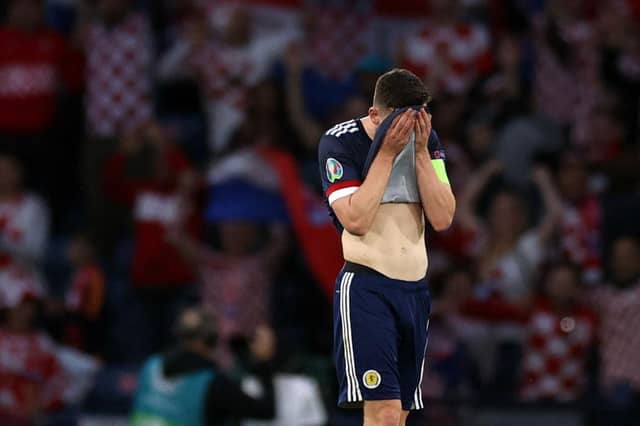 Scotland's defender Andrew Robertson (Photo by LEE SMITH/POOL/AFP via Getty Images)