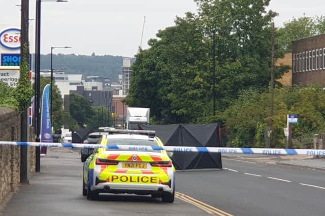 A motorcyclist died in a collision with a car on East Bank Road, Sheffield, this morning