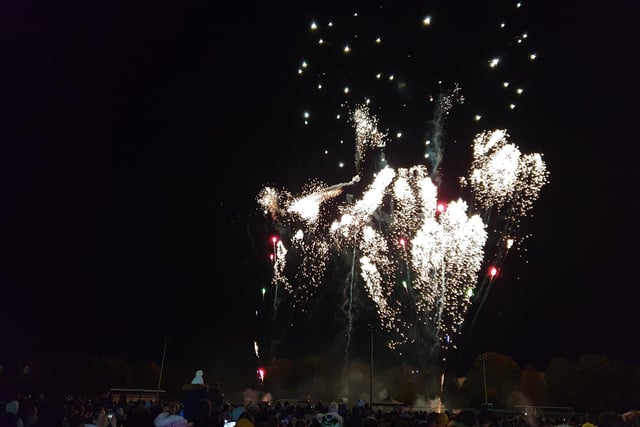 The crowd were left in awe by the eye-catching fireworks