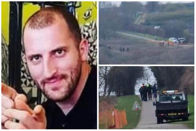 A spokesperson for South Yorkshire Police confirmed ‘officers are currently at Manor Fields Park carrying out enquiries as part of the ongoing investigation’ into Mr Giannini’s (left) death