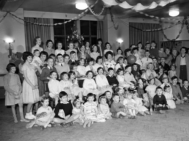 A children's Christmas party held in The Scotsman's machine room in December 1962.