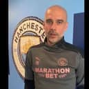 A screenshot of Pep Guardiola's video that was sent to Jake.