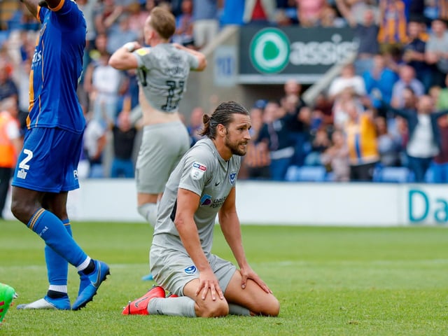 Pompey suffered a 1-0 opening-day defeat at Shrewsbury, with their luck summed up when Ronan Curtis' goalbound shot in the last minute deflected off team-mate Christian Burgess and went over.