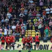 Sheffield United fans pictured prior to kick off at Vicarage Road: Simon Bellis / Sportimage