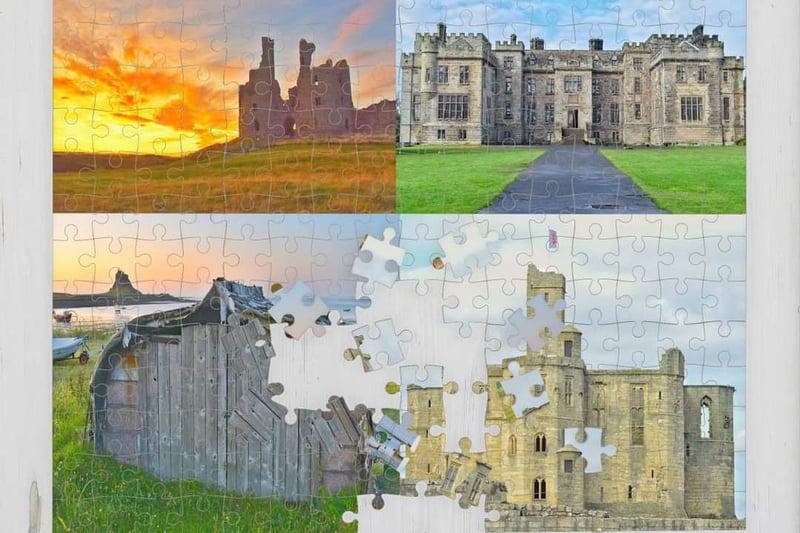 A 1000 piece puzzle of 6 Northumberland castles.