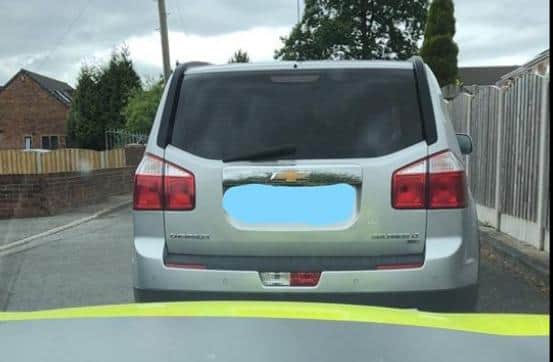 Around £75,000 in cash was found on the back seat of this Chevrolet when it was stopped on the M1 in South Yorkshire