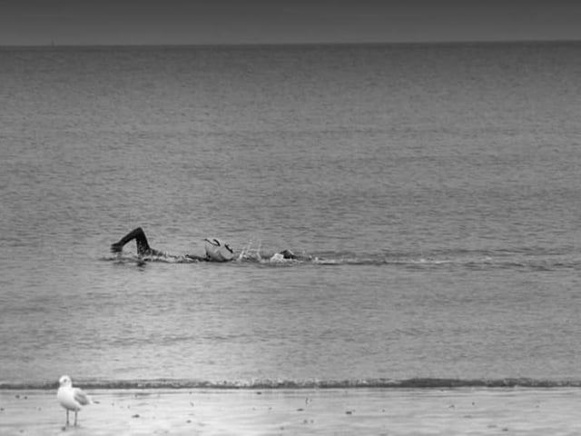 Paul Beech took this picture of a lone swimmer braving the Scottish sea - one of many who enjoyed wild swimming during lockdown.