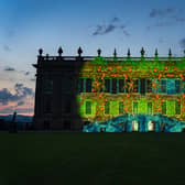 Chatsworth House will be lit up on October 22 and 23, 2021. Photo by Simon Broadhead.